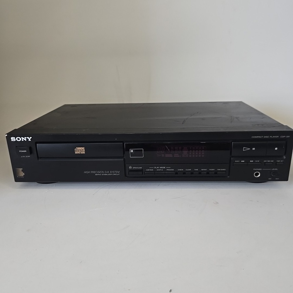 Sony CDP-391 Compact Disc CD Player Tested Working- No remote